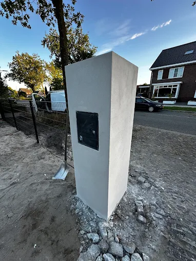 Exterieur van een afgewerkt project
