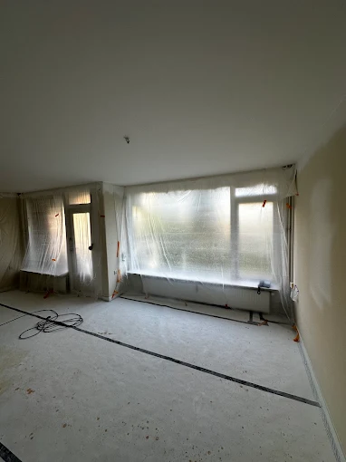Woonkamer in aanbouw